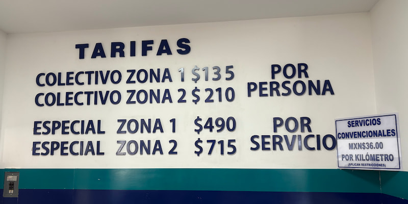 Oaxaca Airport Shuttle Bus and Taxi costs - prices