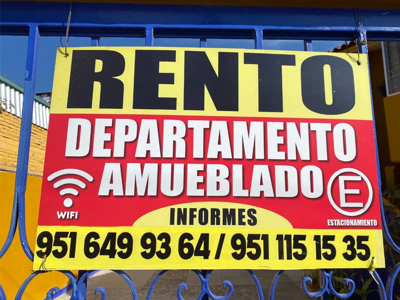 How to rent a house or an apartment in Oaxaca City.