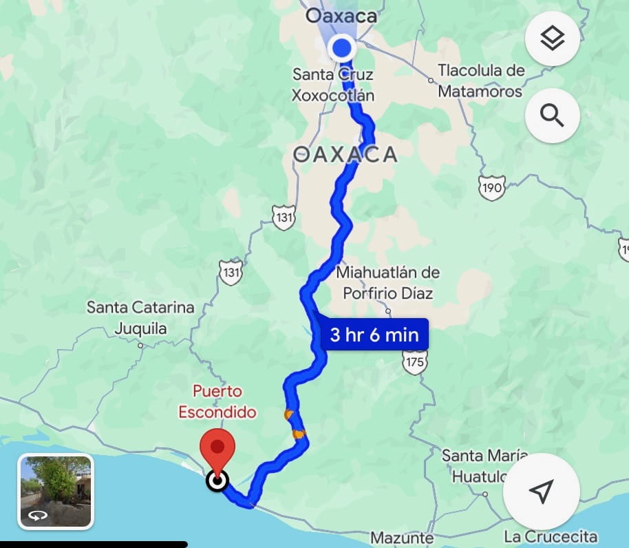 Driving Oaxaca City - Puerto Escondido new highway