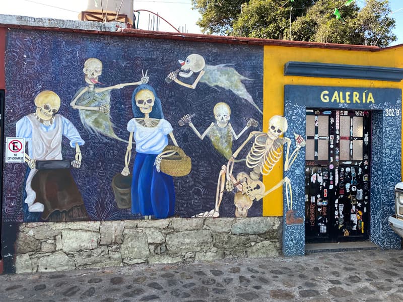 Oaxaca City Street Art - Jalatlaco - catrinas, skulls. Gallery