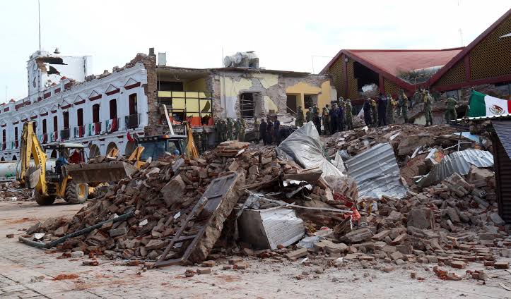 Earthquake damage Oaxaca