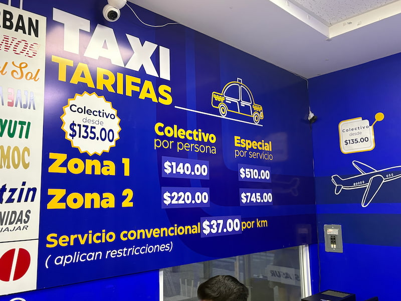 Oaxaca Airport Taxi prices August 2026