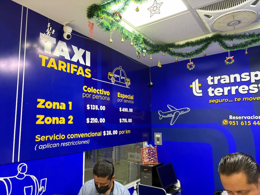 Oaxaca Airport shuttle cost prices 2026