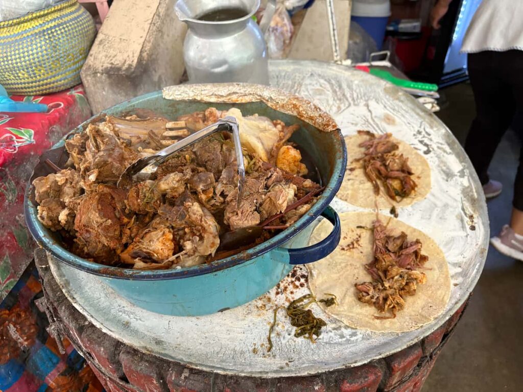 El Tule Tree Oaxaca - Barbacoa tacos