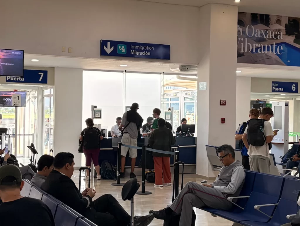 Immigration Desk at Oaxaca City Airport