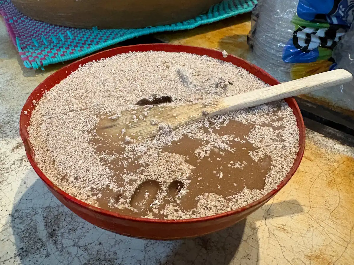Tejate drink oaxaca - hand made - milky chocolate drink