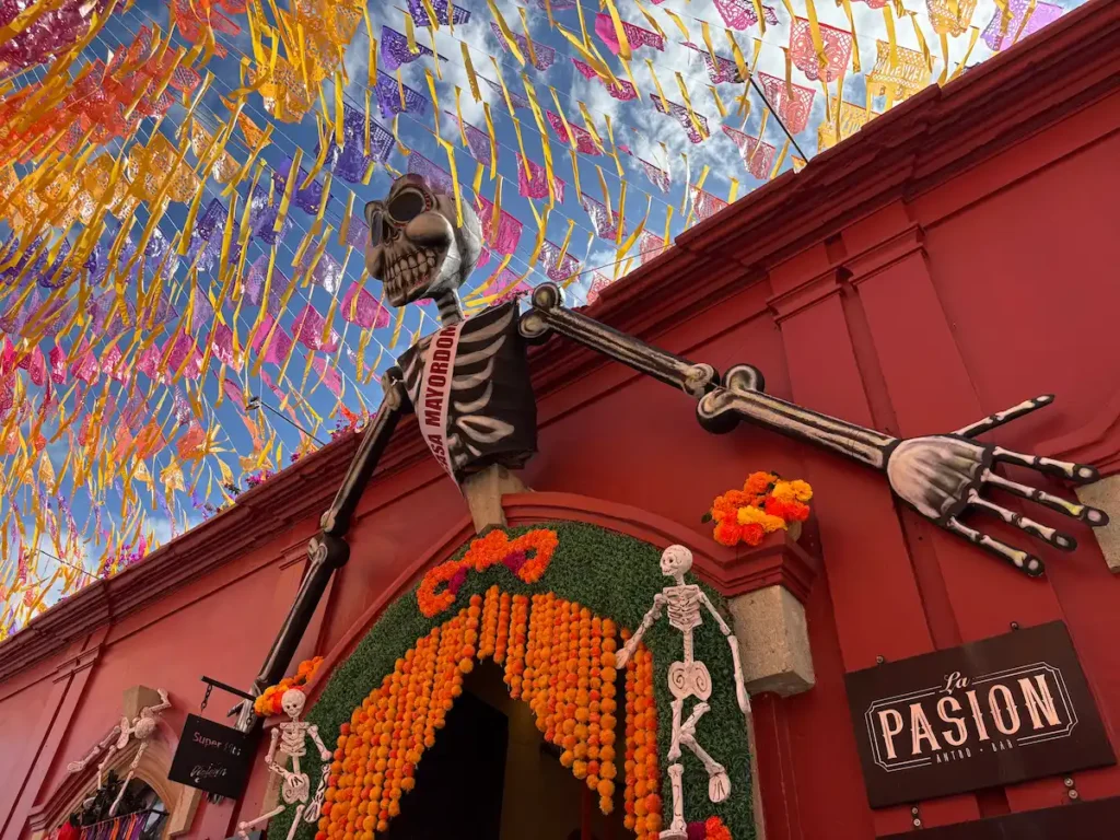 Oaxaca City Day of the Dead street decorations - Andador turistico