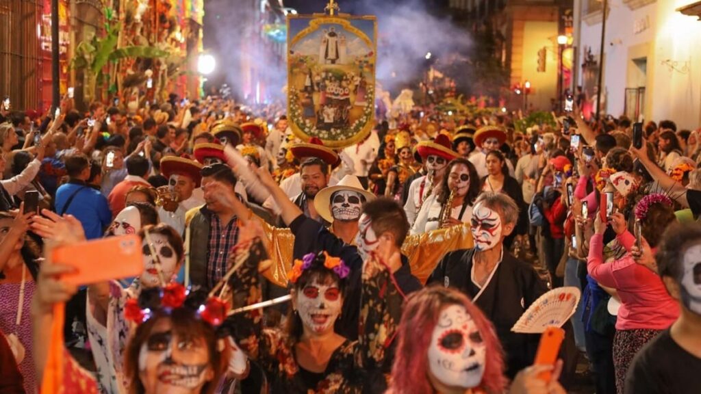 Big Street Parade for Day of the Dead Oaxaca City