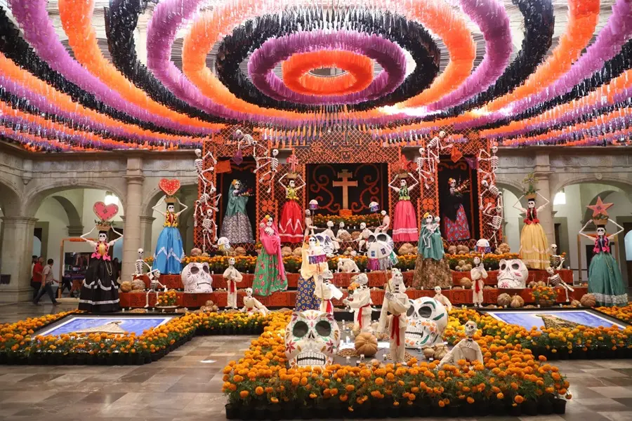 Day of the Dead Oaxaca Altar exhibition - Zocalo Oaxaca City